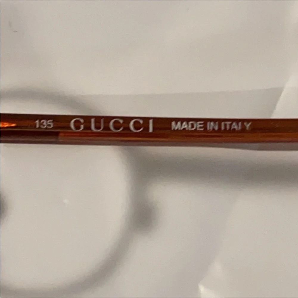 Authentic Gucci prescription eyeglasses frames brown copper color frames